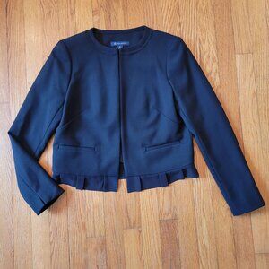 Women’s Black Cropped Peplum Jacket